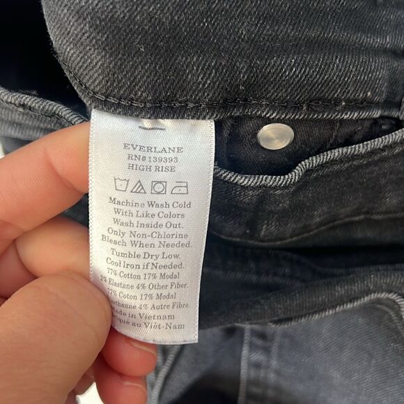 Everlane High Rise Skinny Ankle Black Denim Jeans Sz 29 Tall - Picture 6 of 10